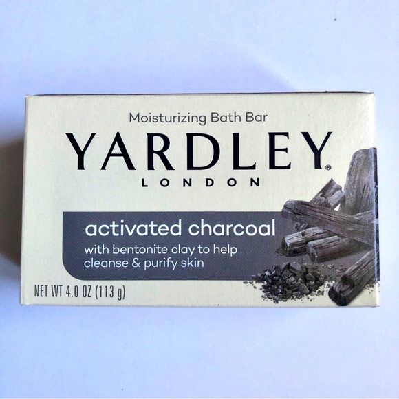 5/$20 NEW YARDLEY Bar Soap, Activated Charcoal Moisturizing Bath Bar 4 oz - Picture 1 of 14